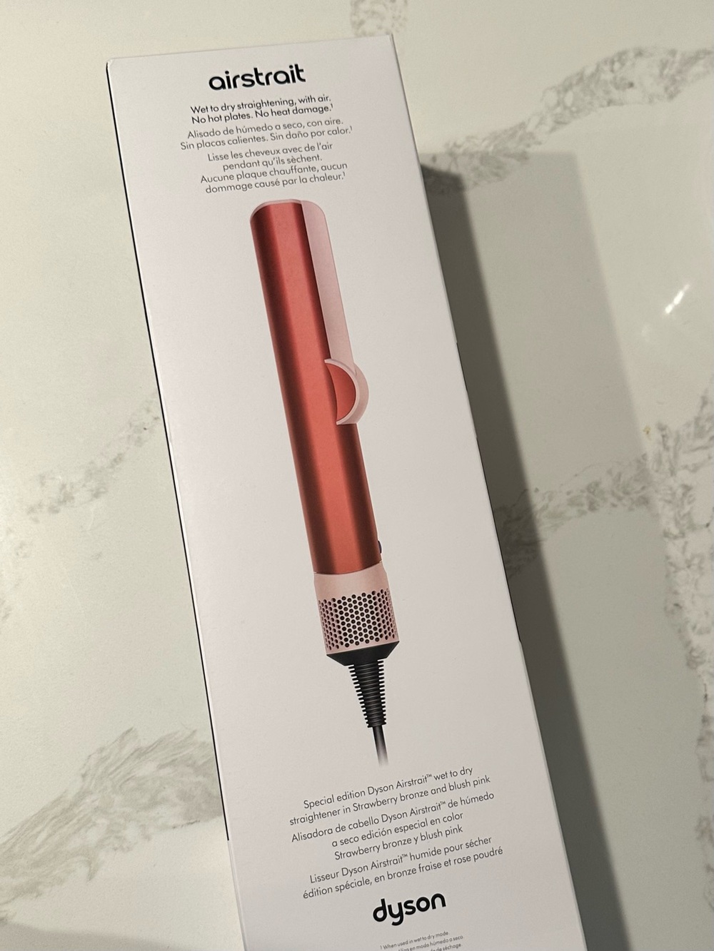 Dyson Airwrap Airstrait Wet-to-Dry Straightener - Strawberry Bronze/Blush Pink
